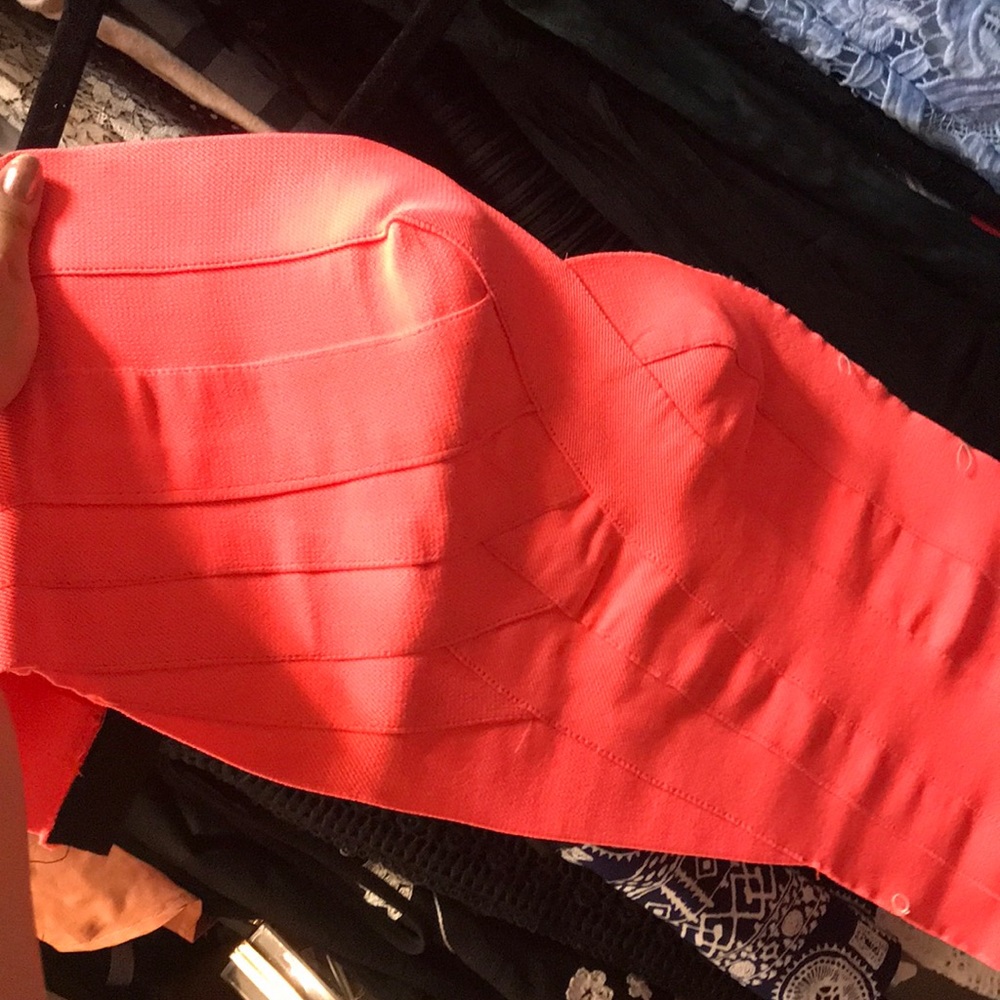 Hot pink stretchy bustier